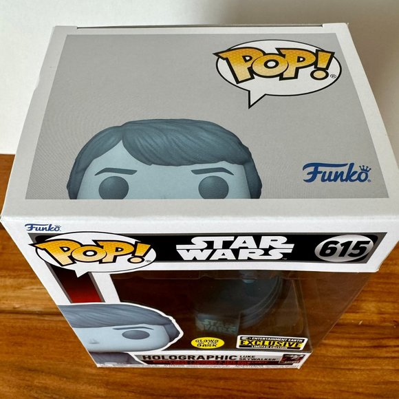Funko POP #615 Star Wars: Return of the Jedi 40th Hologram Luke Glow in the dark - Picture 8 of 12